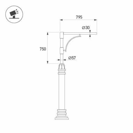 Кронштейн Arlight OXOR-SB1-1 BLACK 051631