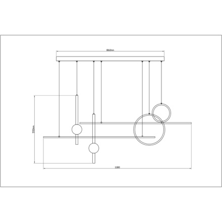 Подвесная люстра Arte Lamp Polaris A2610SP-85BK