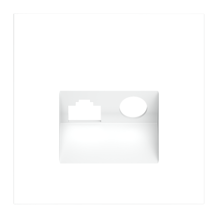 Накладка для розетки TV+RJ45 кат. 6 Voltum S70 (белый матовый) VLS002702
