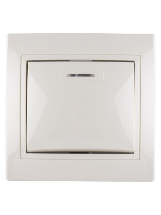 Выключатель одноклавишный с подсветкой Таймыр TDM Electric SQ1814-0104