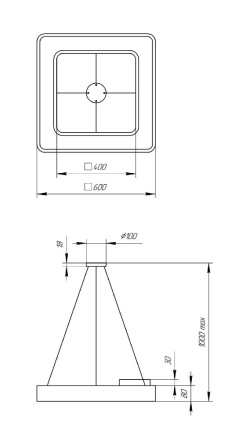 Подвесной светильник Эра Geometria SPO-161-W-40K-060 Б0050582