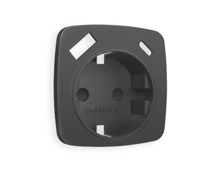 Лицевая панель для розетки с/з со шторками 2USB A+C Ambrella Volt Omega OP9100