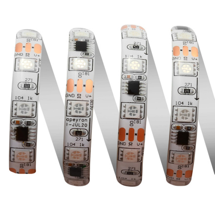 Комплект цифровой светодиодной ленты Apeyron 12В 5050 14,4Вт/м RGB 5м IP65 85ЦЛ