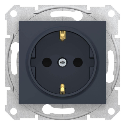 Розетка Schneider Electric Sedna с з/к со шторками 16A 250V SDN3001770