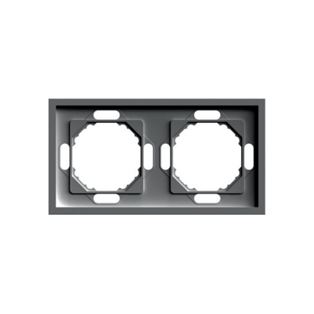 Рамка 2-местная Stekker Эмили PFR00-5002-09 антрацит soft touch 49937