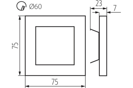 Подсветка для лестниц и ступеней Kanlux Apus Led CW 23107
