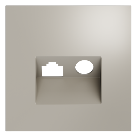 Накладка для розетки TV+RJ45 кат. 6 Voltum S70 (кашемир) VLS002703