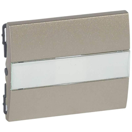 Клавиша Legrand Galea Life выключателя с индикацией держателем этикетки титановая 771417