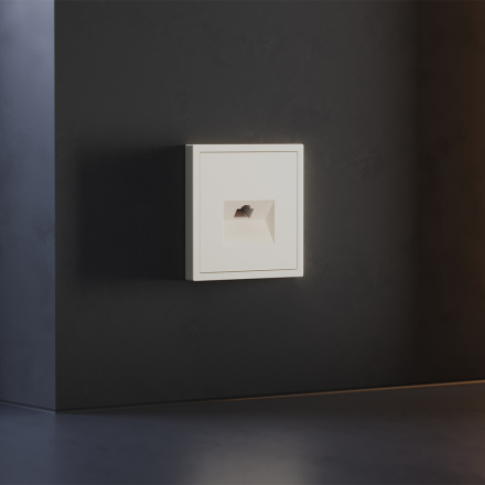 Накладка для розетки компьютерной RJ45 кат.6 Voltum S70 (хлопок) VLS001313