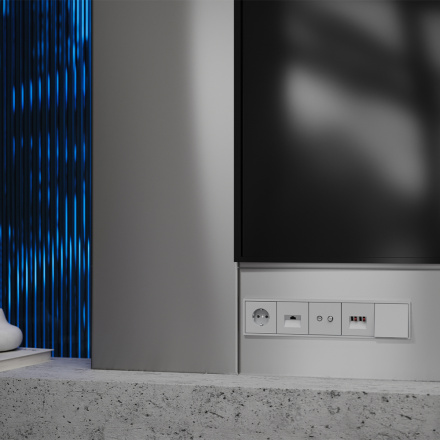 Накладка для розетки с заземлением Voltum S70 (серый) VLS000616