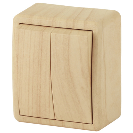 Выключатель двухклавишный ЭРА Эксперт 11-1204-11 Б0020665