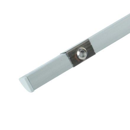 Профиль алюминиевый угловой круглый 7.9*7.9мм, серебро Feron CAB240 с матовым экраном, 2 заглушками, 4 крепежами в комплекте 52148