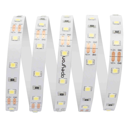 Светодиодная лента Apeyron 12В СТ 4,8Вт/м smd3528, 60д/м IP20 280Лм/м 3м 6500К 206BL