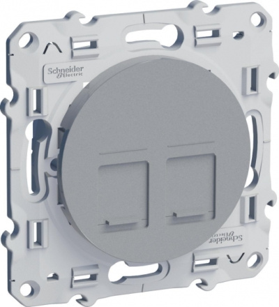 Розетка RJ45 двойная Schneider Electric Odace S53R481