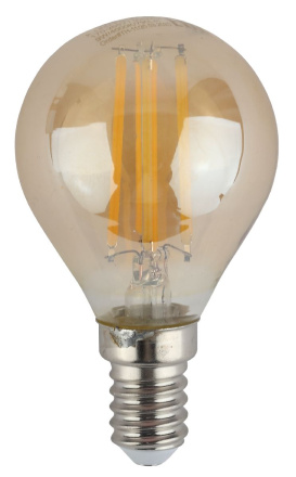 Лампа светодиодная Эра E14 7W 2700K F-LED P45-7W-827-E14 gold Б0047016