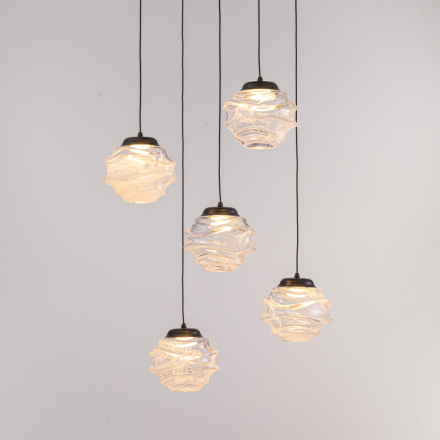 Подвесной светильник Delight Collection MD25030003-5A matt black/clear