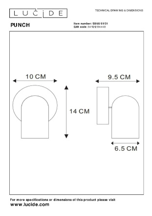 Спот Lucide Punch 13958/01/31