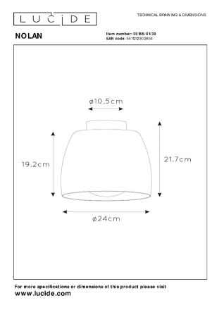 Потолочный светильник Lucide Nolan 30188/01/30