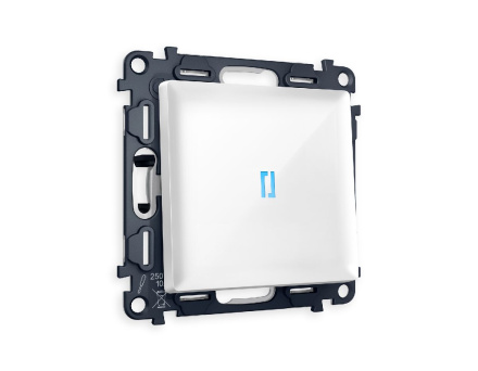 Комплект механизма 1-кл проходного выключателя с подсветкой Ambrella Volt Alfa MA102040