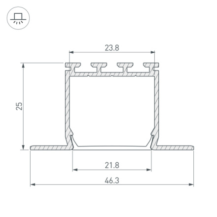 Профиль Arlight PLS-Lock-H25-FM-2000 White 033134