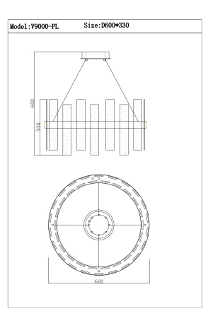 Подвесная люстра Moderli Lima V9000-PL