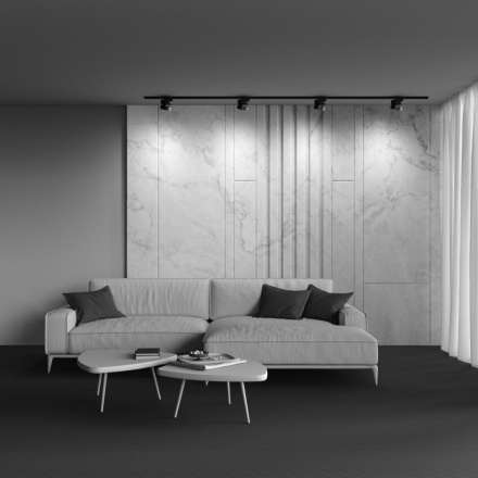 Трековый однофазный светильник Maytoni Onda TR007-1-18W4K-B-1