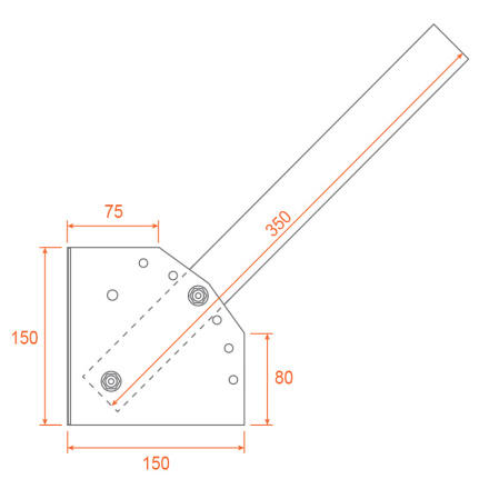 Кронштейн универсальный для консольного светильника Wolta К1Н-0-035-СМ