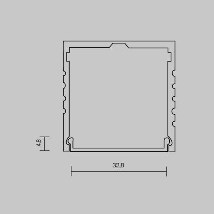 Рассеиватель для профиля 3535 Maytoni Led Strip ALM-3535A-O-DF-10M 642031