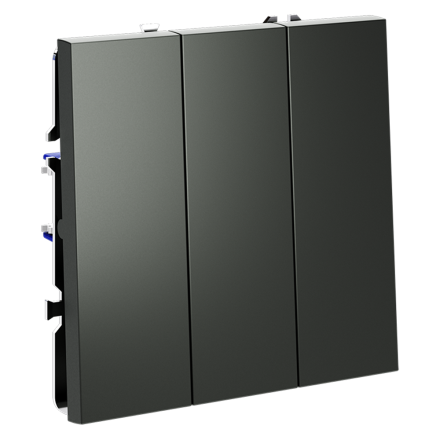 Выключатель трехклавишный Voltum S70 VLS030106 (титан)