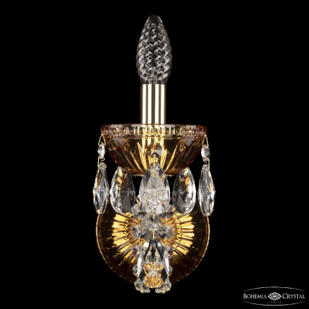 Бра Bohemia Ivele Crystal 5402B/1/141 G Amber/M-1G