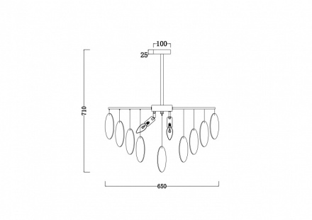 Люстра на штанге Freya Porto FR5104PL-06BS