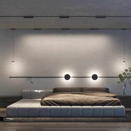 Трековый магнитный однофазный светильник Denkirs Air linear DK5330-BK