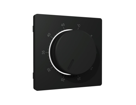 Лицевая панель Alfa (Черный матовый) для терморегулятора теплого пола Quant Ambrella Volt AP8057