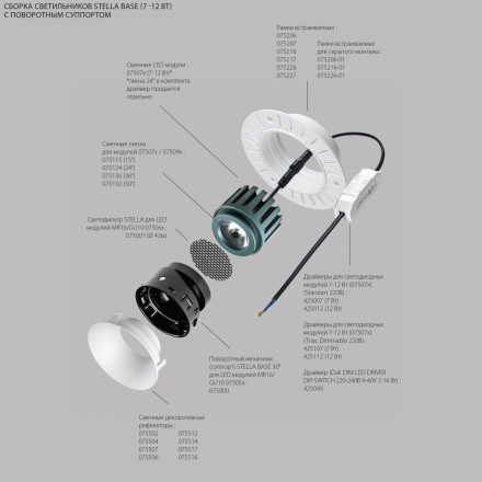 Рефлектор круглый для рамок 07520х/07520X-01 Lightstar Stella 075506