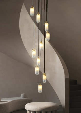 Каскадная люстра Delight Sorno MT9056-10H brass