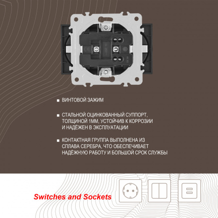 Розетка двойная с/з и шторками Arte Milano SET06-double-40-2 white