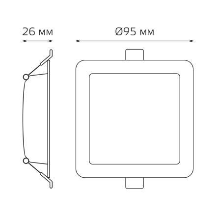 Встраиваемый светильник Gauss Elementary Downlight 998420205