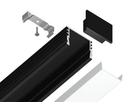 Алюминиевый накладной профиль Ambrella Light Alum Profile GP1750BK