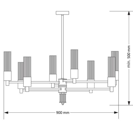 Подвесная люстра Kutek Mood Narni NAR-ZW-6 (CZ)