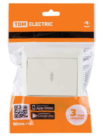 Выключатель одноклавишный на 2 направления Ильмень TDM Electric SQ1823-0105