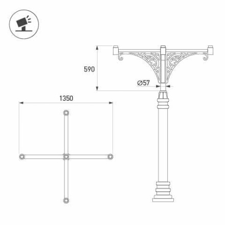 Кронштейн Arlight OXOR-SB5-4 BLACK 051641