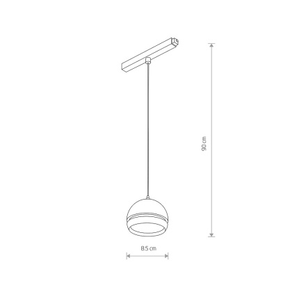 Трековый магнитный светильник Nowodvorski Lvm Slot Black 10654