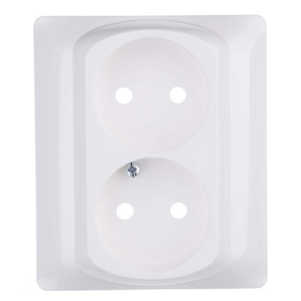 Лицевая панель Galea Life розетки 2хК белая 771032