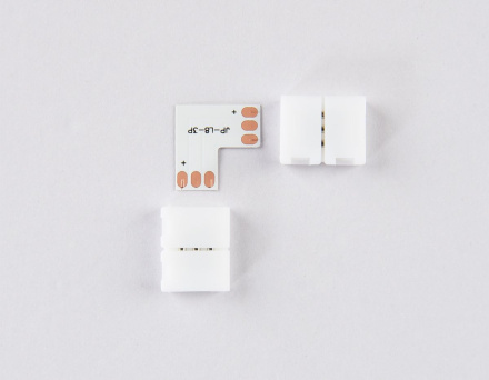 Соединитель угловой L для светодиодной ленты 2835 12/24V (3 конт.) GS6601 (10шт) Ambrella Light Illumination GS6601