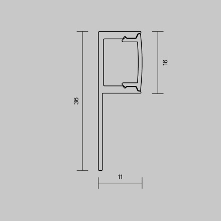 Алюминиевый встраиваемый профиль Maytoni 636001
