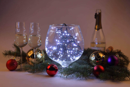 Гирлянда мишура 220V холодный белый ЭРА ENIN - GC Б0047969