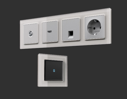 Рамка пятиместная Ambrella Volt Platos AF330405