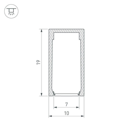 Профиль Arlight PIK-1019-2000 ANOD 023857