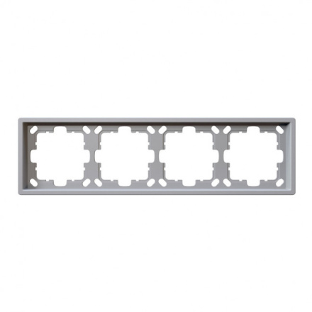 Рамка серия FD 4-постовая, цвет Белый матовый (soft touch) Jasmart FD1004PWM