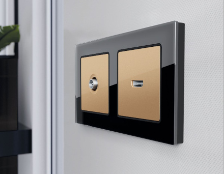 Рамка четырехместная Ambrella Volt Platos AF380804